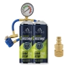 Komplet Alpino gaz do klimatyzacji 3w1 R1234yf (Alpino gaz+olej+uszczelniacz) (2 szt) + manometr + adapter R1234yf