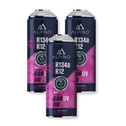 Komplet Alpino gaz do klimatyzacji 2w1 R134a/R12 (Alpino gaz+olej+UV) (3 szt)