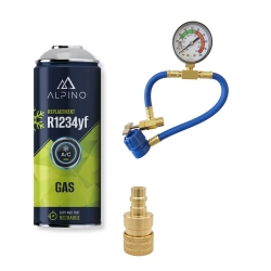 Komplet Alpino gaz do klimatyzacji R1234yf  + manometr + adapter R1234yf