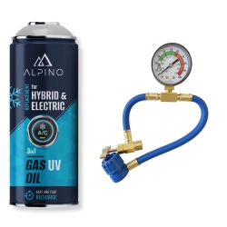 Komplet Alpino gaz do klimatyzacji for HYBRID/EV (Alpino gaz+olej+UV) + manometr