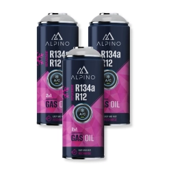 Komplet Alpino gaz do klimatyzacji 2w1 R134a/R12 (Alpino gaz+olej) (3 szt)