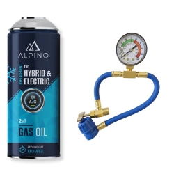 Komplet Alpino gaz do klimatyzacji for HYBRID/EV (Alpino gaz+olej) + manometr