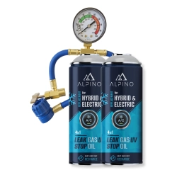 Komplet Alpino gaz do klimatyzacji for HYBRID/EV (Alpino gaz+olej+uszczelniacz+UV) (2 szt) + manometr