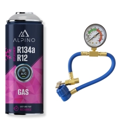 Komplet Alpino gaz do klimatyzacji R134a/R12 + manometr