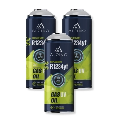 Komplet Alpino gaz do klimatyzacji 2w1 R1234yf (Alpino gaz+olej+UV) (3 szt) Komplet Alpino gaz do klimatyzacji 2w1 R1234yf (Alpino gaz+olej+UV) (3 szt)