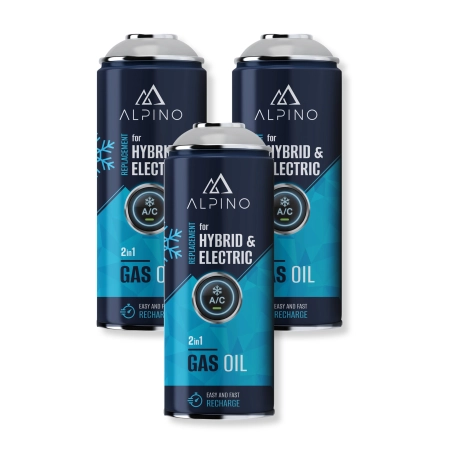 Komplet Alpino gaz do klimatyzacji for HYBRID/EV (Alpino gaz+olej) (3 szt)
