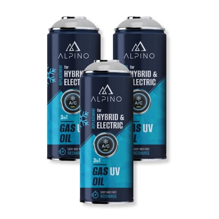 Komplet Alpino gaz do klimatyzacji for HYBRID/EV (Alpino gaz+olej+UV) (3 szt)