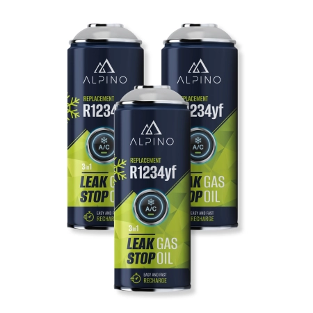 Komplet Alpino gaz do klimatyzacji 3w1 R1234yf (Alpino gaz+olej+uszczelniacz) (3 szt)