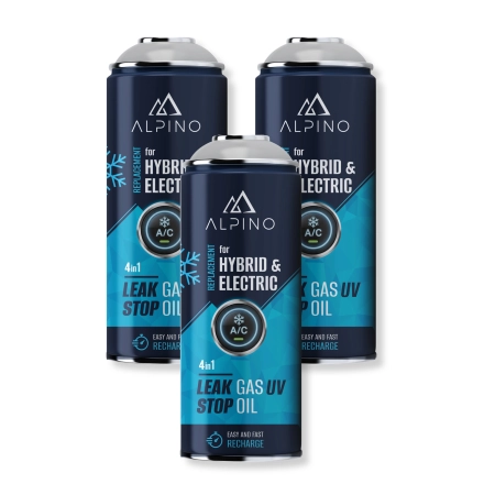 Komplet Alpino gaz do klimatyzacji for HYBRID/EV (Alpino gaz+olej+uszczelniacz+UV) (3 szt)