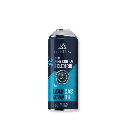 Komplet Alpino gaz do klimatyzacji for HYBRID/EV (Alpino gaz+olej+uszczelniacz) (2 szt) + manometr + adapter R1234yf