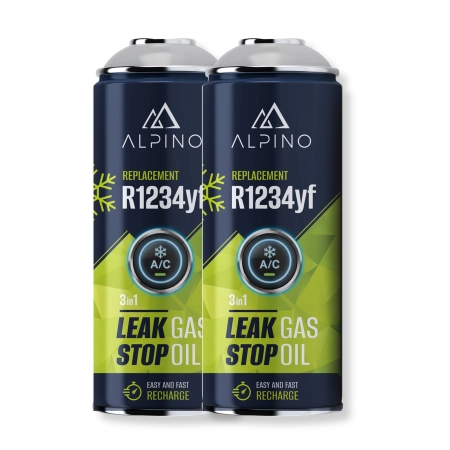 Komplet Alpino gaz do klimatyzacji 3w1 R1234yf (Alpino gaz+olej+uszczelniacz) (2 szt)