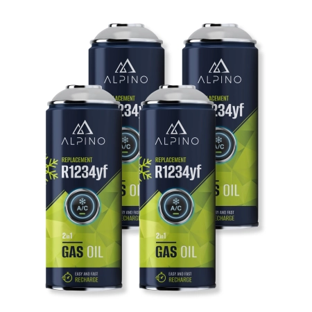 Komplet Alpino gaz do klimatyzacji 2w1 R1234yf (Alpino gaz+olej) (4 szt)