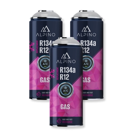 Komplet Alpino gaz do klimatyzacji R134a/R12 (3 szt.)