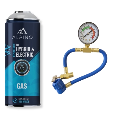 Komplet Alpino gaz do klimatyzacji for HYBRID/EV (Alpino gaz) + manometr